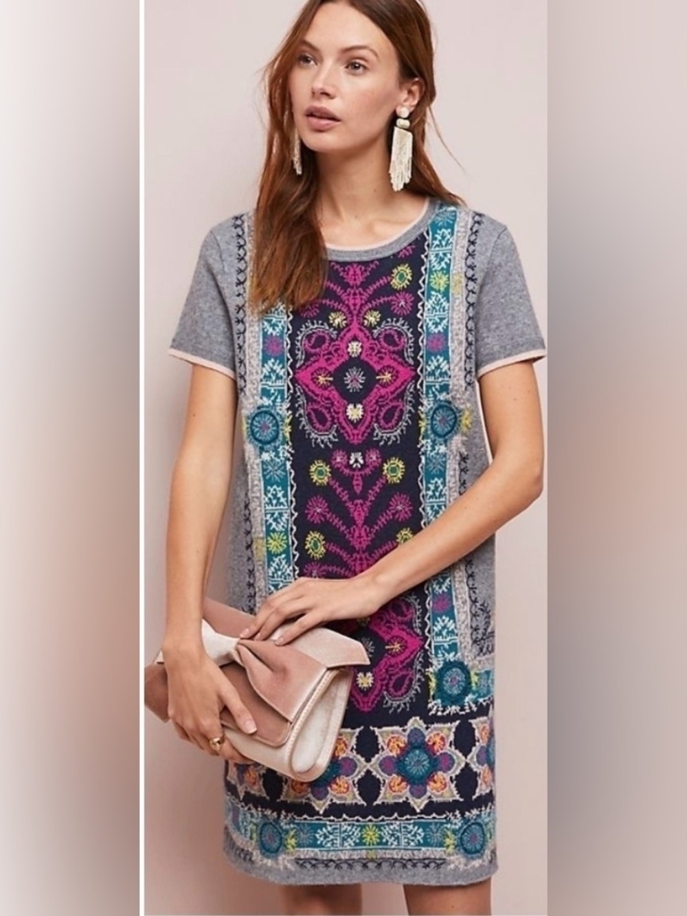 Anthropologie Akemi + Kin
Kaleidoscope short-sleeve gray sweater dress gray S M